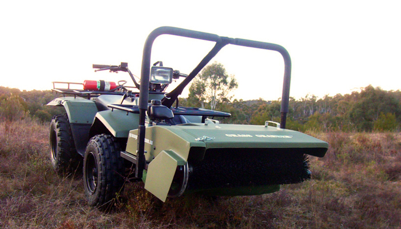 Front mounted ATV Grass Harvester